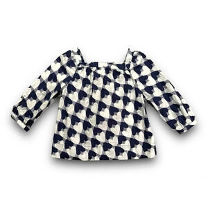 Crewcuts | Heart Print Peasant Blouse (4-5 yrs) 💙